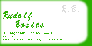 rudolf bosits business card